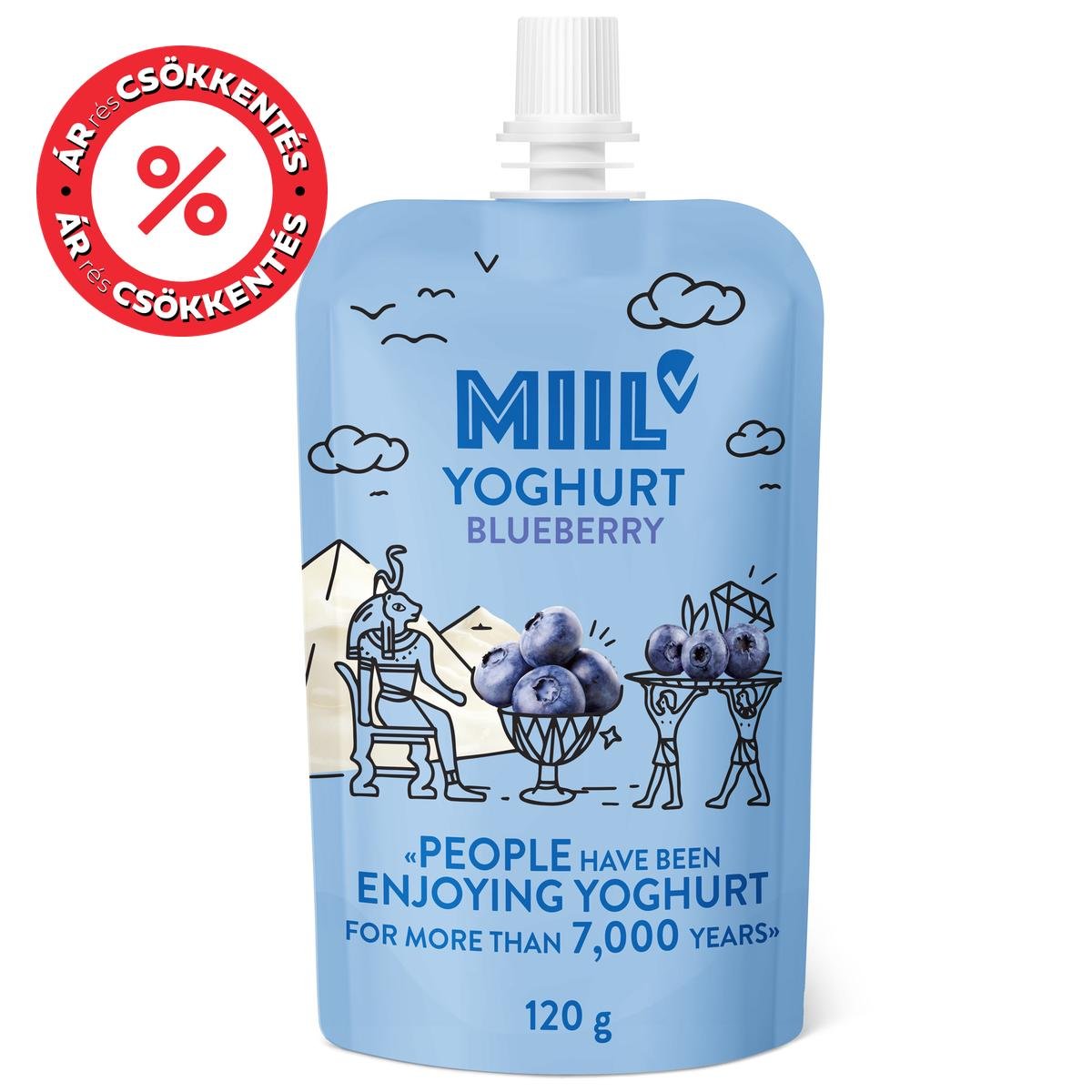 Miil Áfonyás joghurt tasakban