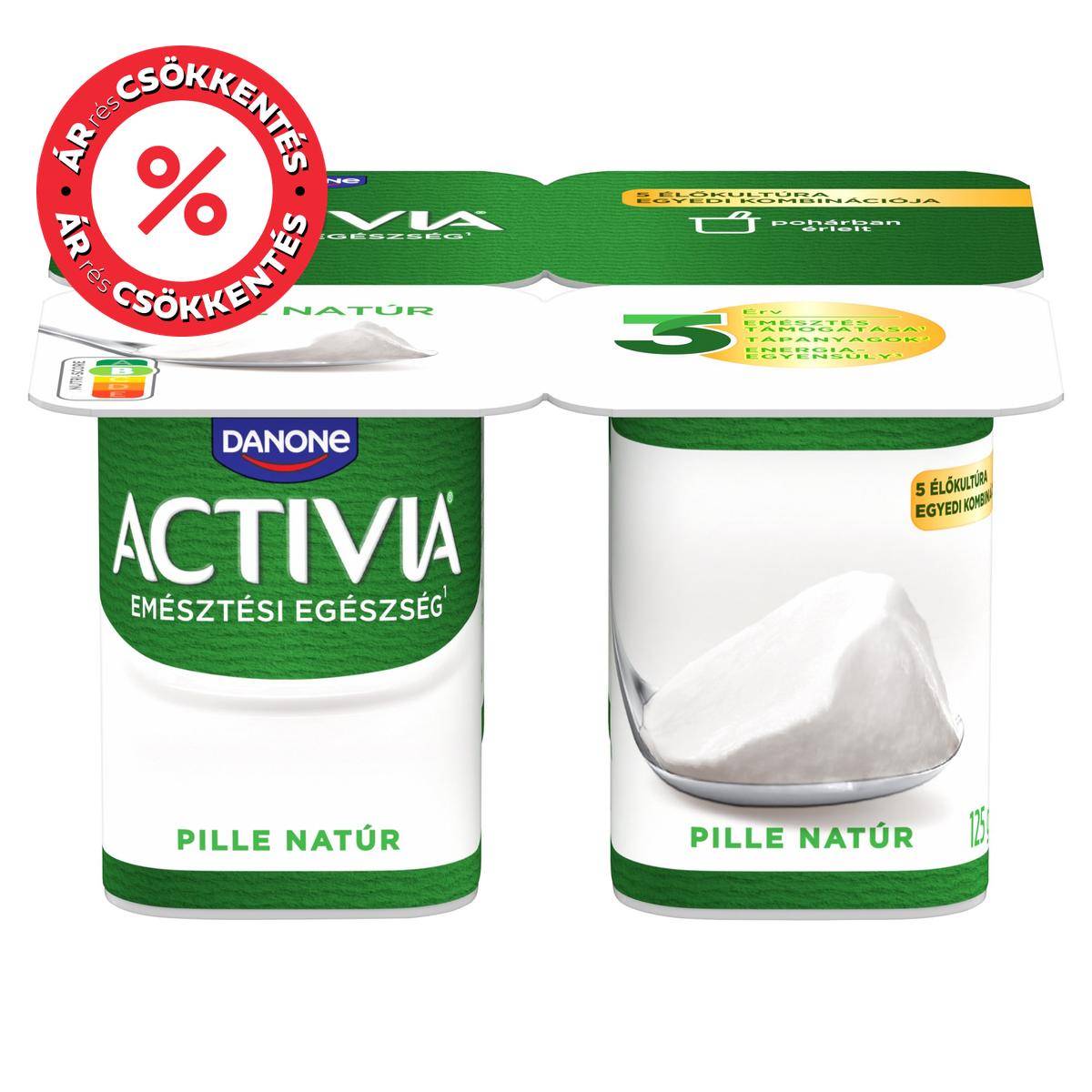 Danone Activia Pille élőflórás, natúr joghurt (4x125g)