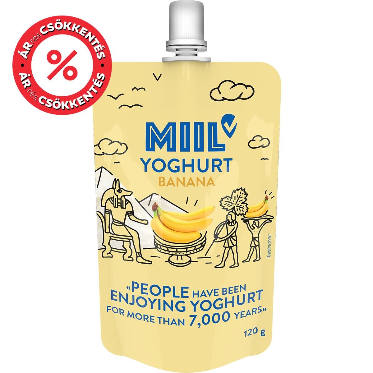 Miil Banános joghurt tasakban