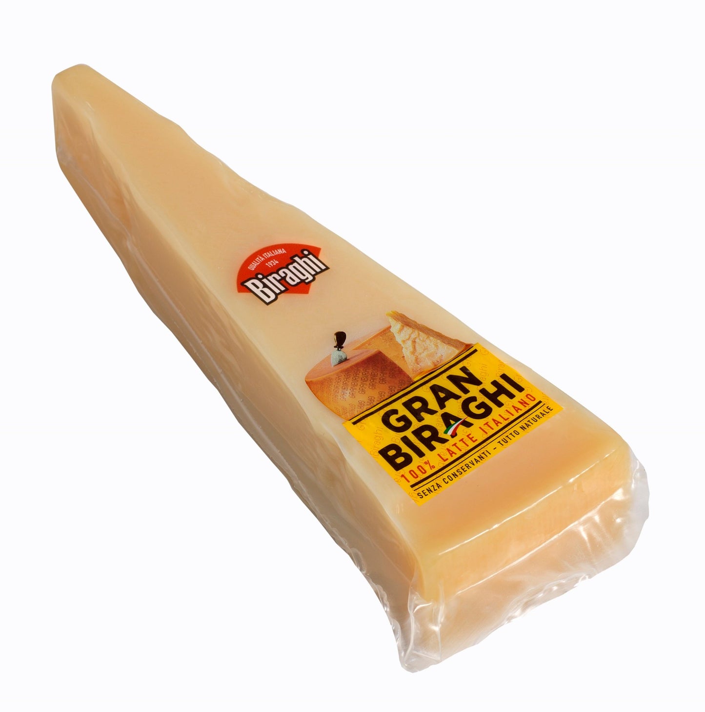 Gran Biraghi Félzsíros, kemény darabolt sajt